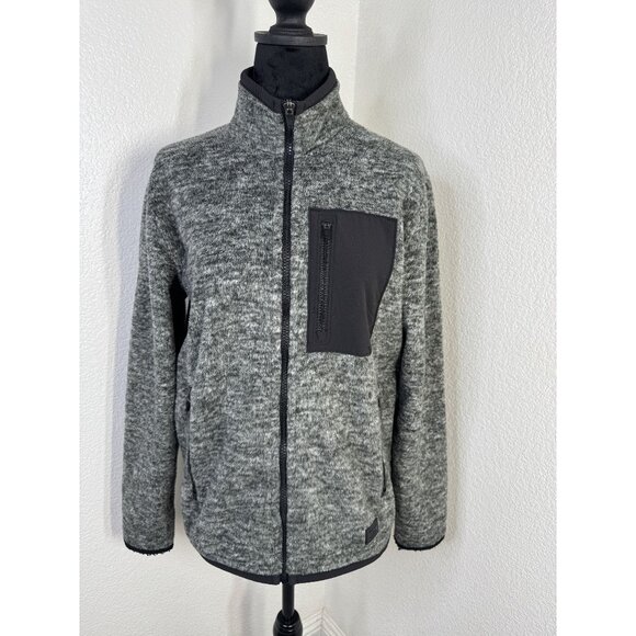Abercrombie & Fitch Mens XS Gray Fleece Jacket Polyester Zip-Up - Picture 1 of 6